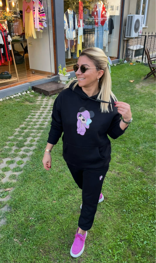 Mickey Mouse Kapşonlu Takım