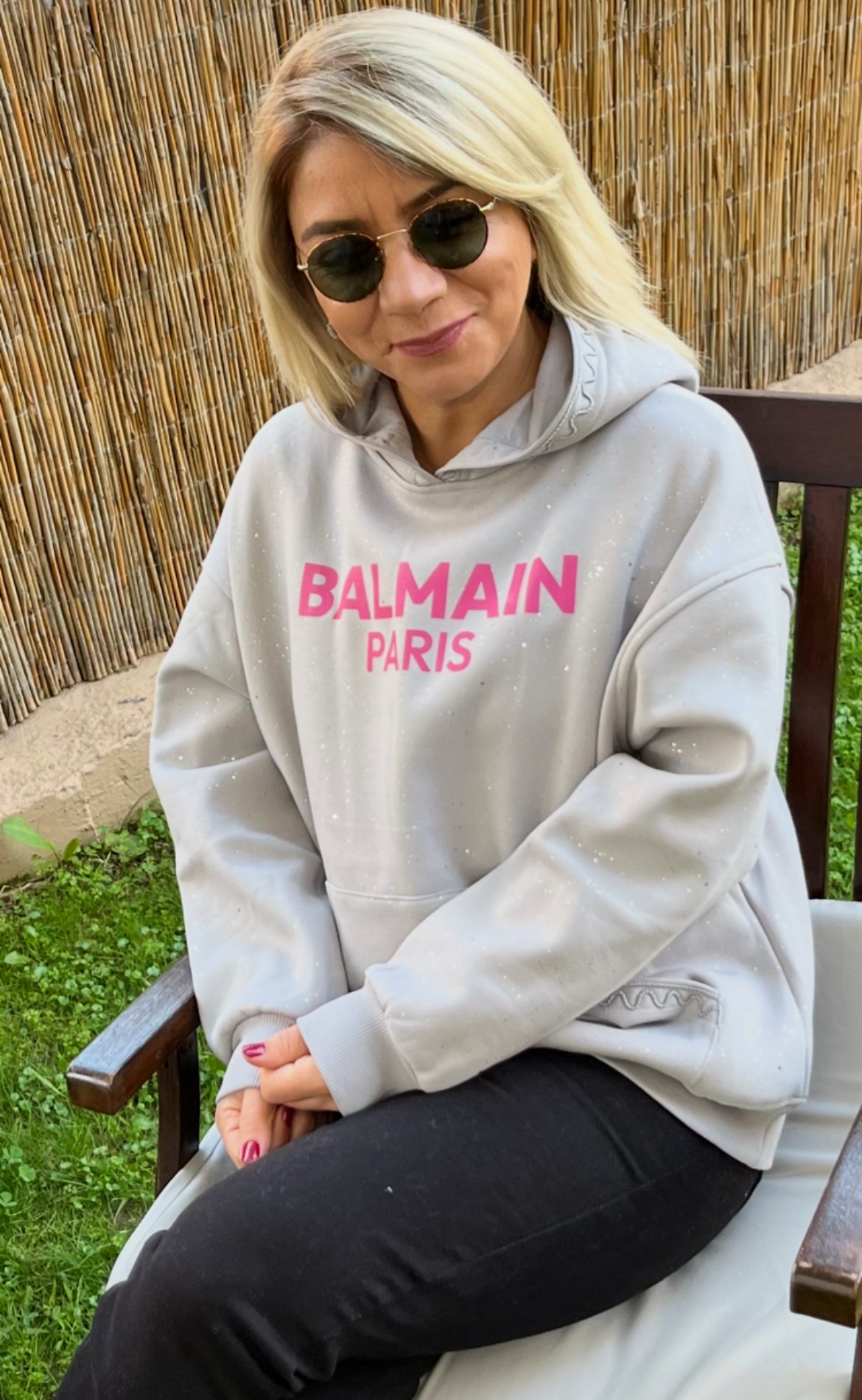 Simli Kapşonlu Sweatshirt