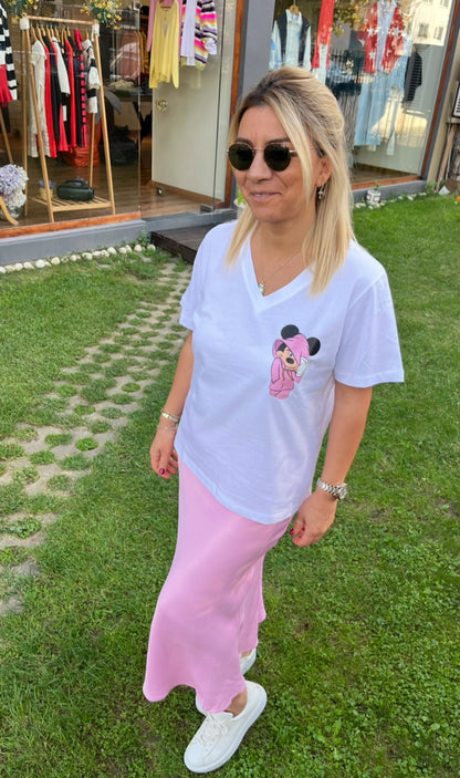 Mickey Mouse Tshirt V yaka
