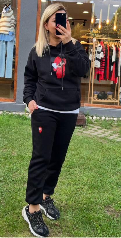 Mickey Mouse Kapşonlu Sweatshirt Takım