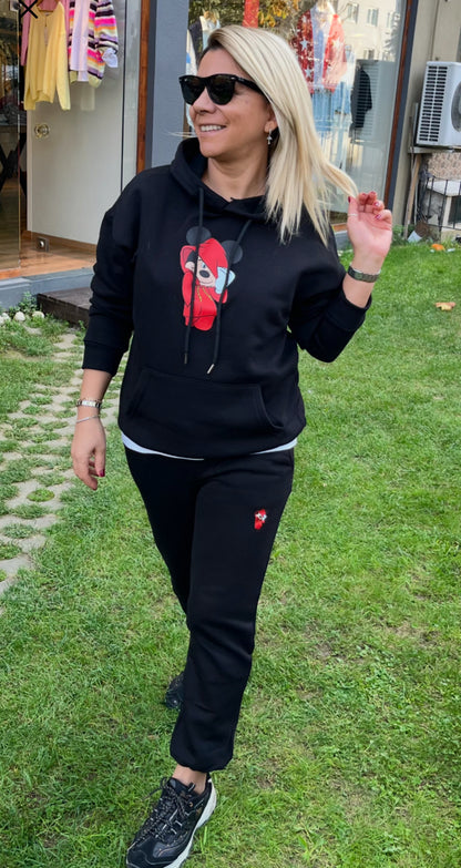 Mickey Mouse Kapşonlu Sweatshirt Takım