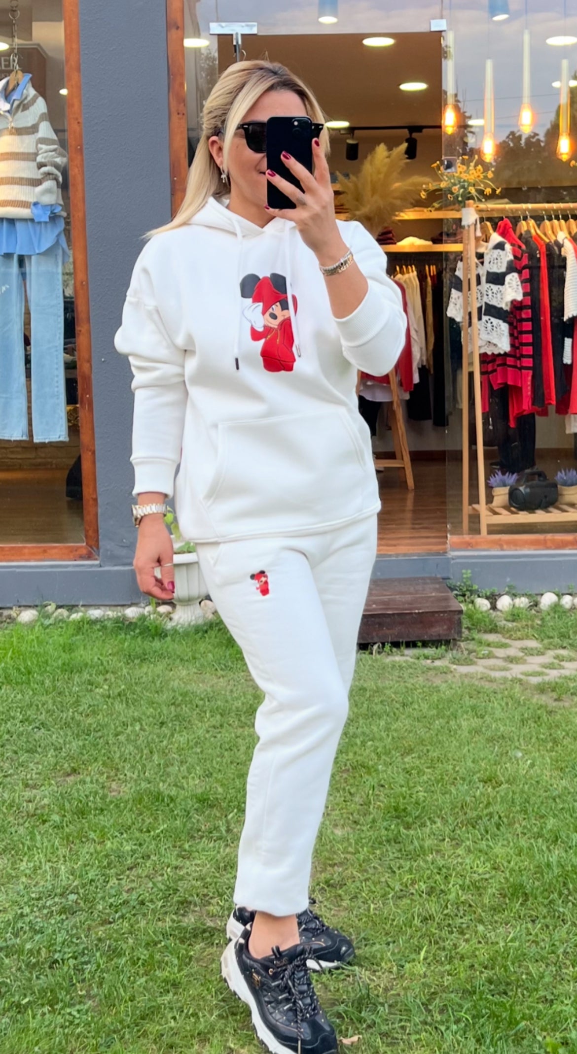 Mickey Mouse Kapşonlu Sweatshirt Takım