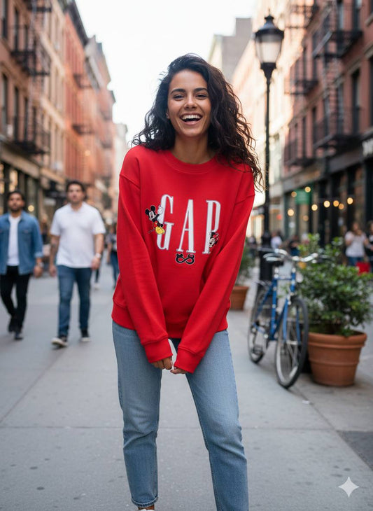 Kadın Mıckey Detay Sweatshirt