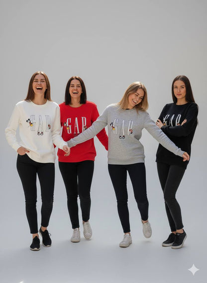 Kadın Mıckey Detay Sweatshirt