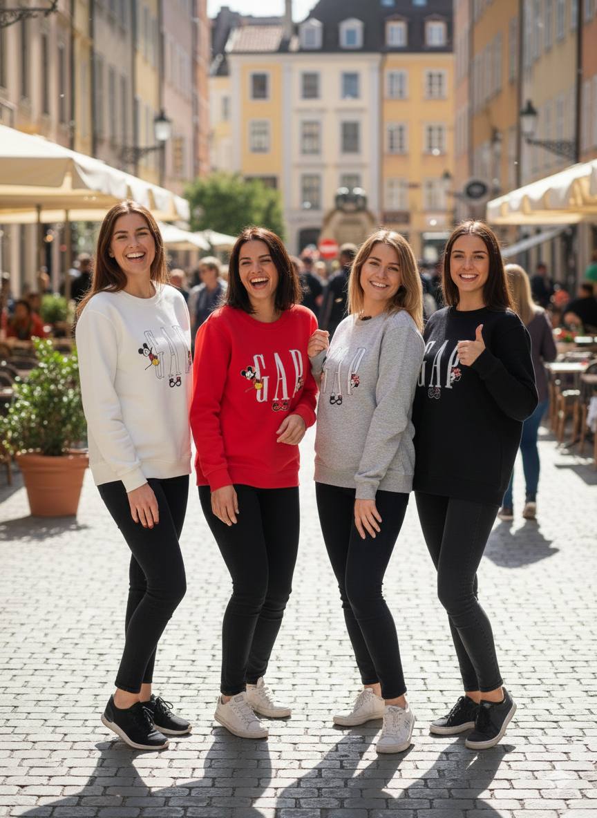 Kadın Mıckey Detay Sweatshirt