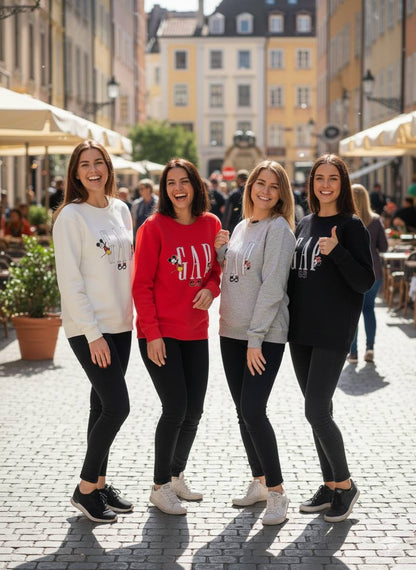 Kadın Mıckey Detay Sweatshirt