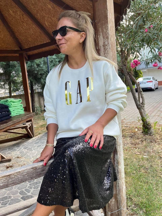 Kadın Gold Detay Sweatshirt