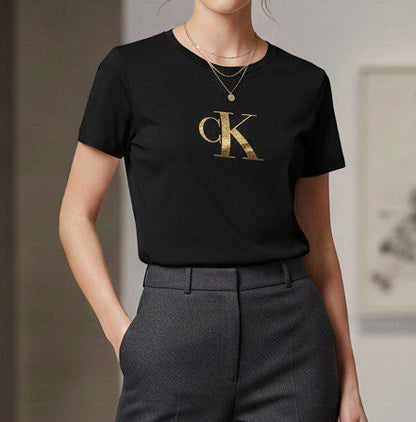 Kadın Tshirt Gold Detay