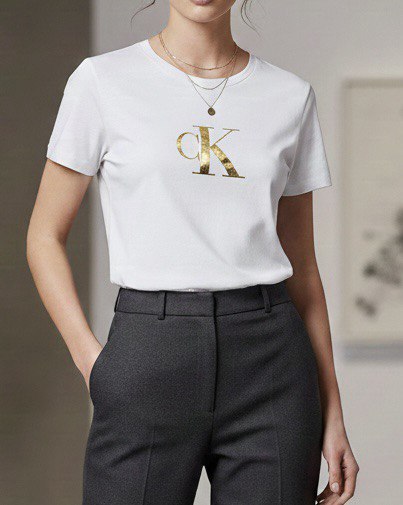 Kadın Tshirt Gold Detay