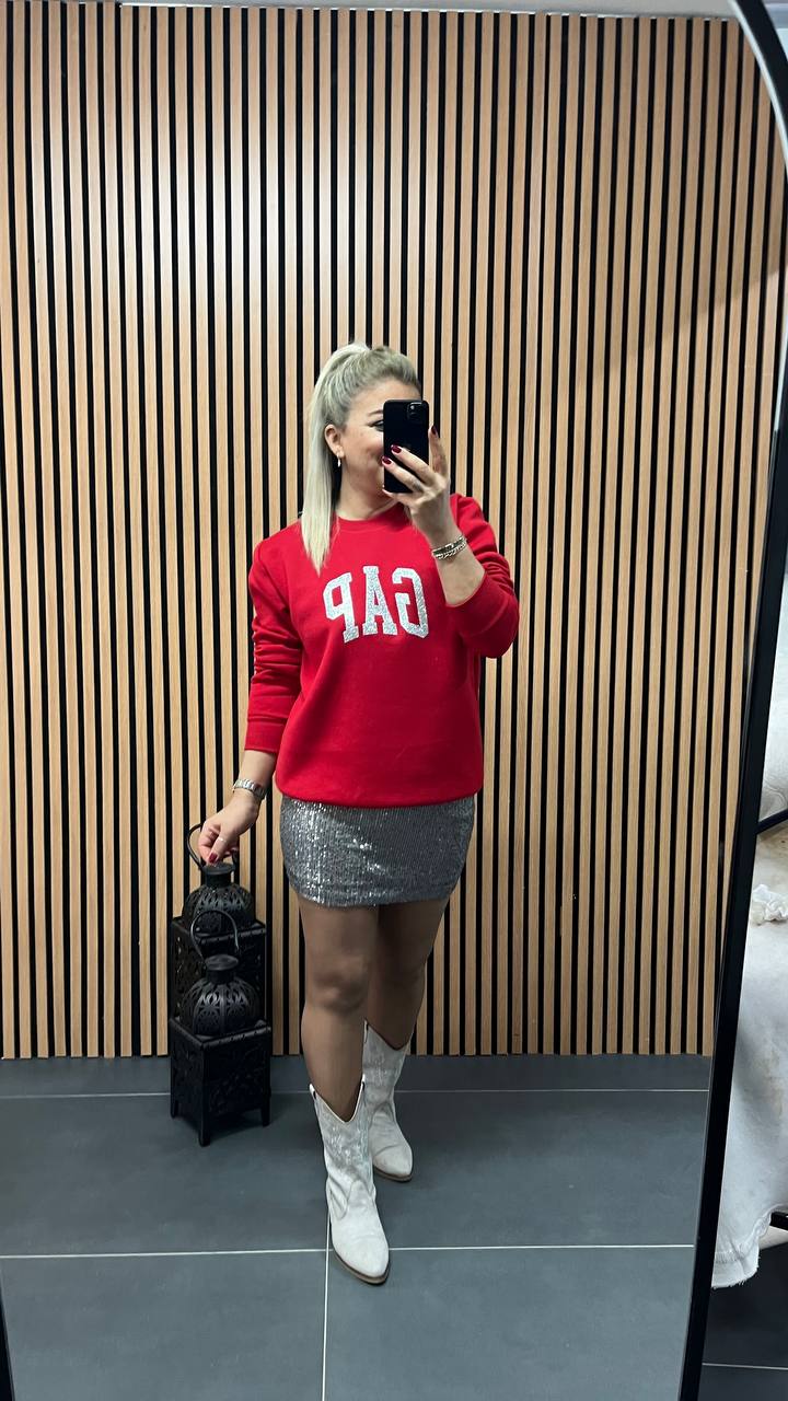 Sim Detay Kadın Sweatshirt