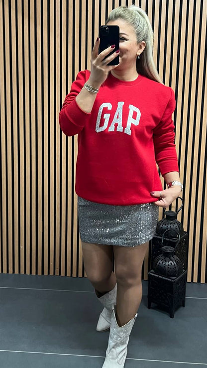 Sim Detay Kadın Sweatshirt